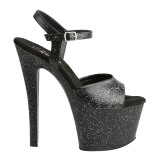kunstl�r 18 cm Pleaser SKY-309MMG glitter sko med h�ye h�ler