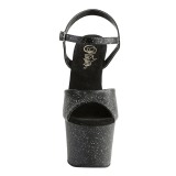 kunstl�r 18 cm Pleaser SKY-309MMG glitter sko med h�ye h�ler
