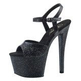 kunstl�r 18 cm Pleaser SKY-309MMG glitter sko med h�ye h�ler