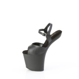 kunstl�r 20 cm CRAZE-809 heelless h�ye h�ler pony plat� svarte