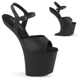 kunstl�r 20 cm CRAZE-809 heelless h�ye h�ler pony plat� svarte