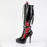 lakk 13,5 cm high heels pleaser plat�st�vler for kvinner