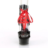 lakkl�r 15 cm DELIGHT-600-14FH pleaser plat�sandaler korse for kvinner
