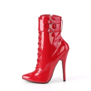 lakkl�r 15 cm DOMINA-1023 r�de ankelst�vletter med stiletth�l