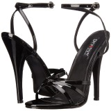 lakkl�r 15 cm DOMINA-108 fetish sandaler med stiletth�ler