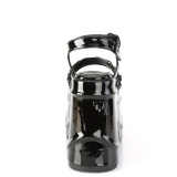 lakkl�r 15 cm DemoniaCult WAVE-09 lolita plat� sandaler med kileh�ler