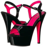 lakkl�r 15 cm KISS-209TT h�yh�lte sandaler neon plat�