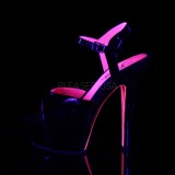 lakkl�r 15 cm KISS-209TT h�yh�lte sandaler neon plat�