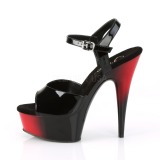 lakkl�r 15 cm Pleaser DELIGHT-609BR dame sandaler med h�l