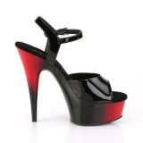 lakkl�r 15 cm Pleaser DELIGHT-609BR dame sandaler med h�l