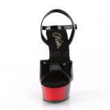 lakkl�r 15 cm Pleaser DELIGHT-609BR dame sandaler med h�l