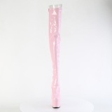 lakkl�r 18 cm ADORE-3063 rosa l�rh�ye st�vler med sn�ring