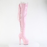 lakkl�r 18 cm ADORE-3063 rosa l�rh�ye st�vler med sn�ring