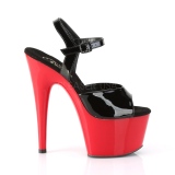 lakklær 18 cm ADORE-709 rød plattform hæl sko