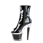 lakkl�r 18 cm SPECTATOR-1021 h�yh�lte ankelboots - �pen t� plat�boots svart