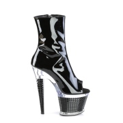 lakkl�r 18 cm SPECTATOR-1021 h�yh�lte ankelboots - �pen t� plat�boots svart