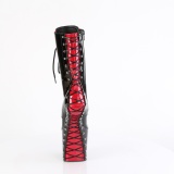 lakklr 20 cm CRAZE-1040FH heelless ankle boots pony heels svarte