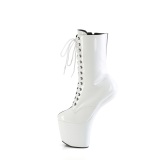 lakkl�r 20 cm CRAZE-1040TT heelless ankle boots pony heels svarte