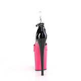 lakkl�r 20 cm FLAMINGO-868 pink pleaser h�yh�lte sko med plat�