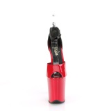 lakkl�r 20 cm FLAMINGO-868 r�de pleaser h�yh�lte sko med plat�