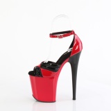 lakkl�r 20 cm FLAMINGO-884 r�de pleaser h�yh�lte sko med plat�