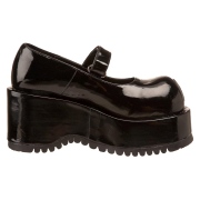 lakkl�r 8,5 cm DemoniaCult DOLLIE-01 svarte mary jane pumps