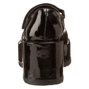 lakkl�r 8,5 cm DemoniaCult DOLLIE-01 svarte mary jane pumps