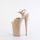 lakkl�r beige 25,5 cm BEYOND-009 ekstremt h�ye h�ler - veldig h�ye plat� h�ler