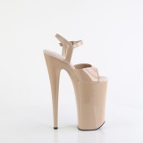 lakkl�r beige 25,5 cm BEYOND-009 ekstremt h�ye h�ler - veldig h�ye plat� h�ler