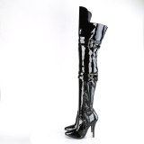 lakkl�r boots 13 cm SEDUCE-3080 l�rh�ye boots med spenner