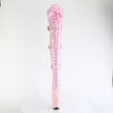 lakkl�r boots 20 cm FLAMINGO-3028 l�rh�ye boots med spenner rosa