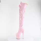 lakkl�r boots 20 cm FLAMINGO-3028 l�rh�ye boots med spenner rosa