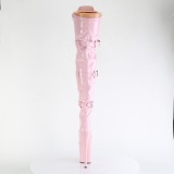 lakkl�r boots 20 cm FLAMINGO-3028 l�rh�ye boots med spenner rosa