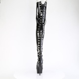 lakkl�r sn�reboots 15 cm DELIGHT-4063 l�rh�ye boots med sn�ring