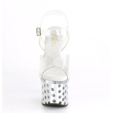 led lysp�re plat� 18 cm DISCOLITE-708DOTS h�yh�lte sandaler - pole dance h�ler
