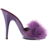 lilla 13 cm POISE-501F marabou fj�r h�ye sko mules