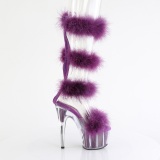 lilla 18 cm ADORE-728F pole dance h�yh�lte sandaler med fj�r