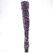 lilla paljetter 20 cm ADORE-3020 h�yh�lte overknee st�vler - pole dance plat�st�vler