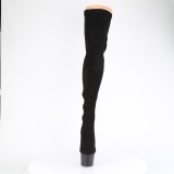 microfiber 18 cm ADORE-3063 svarte l�rh�ye st�vler med sn�ring