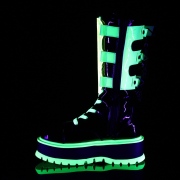 neon 5 cm SLACKER-156 cyberpunk platåstøvler