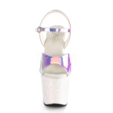 opal 18 cm UNICORN-711LG glitter sko med h�ye h�ler
