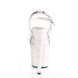 opal 18 cm UNICORN-711LG glitter sko med h�ye h�ler