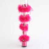 pink 18 cm ADORE-728F pole dance h�yh�lte sandaler med fj�r
