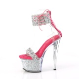 pink 18 cm SKY-327RSI pleaser h�ye h�ler med strass ankelmansjett