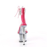 pink 18 cm SKY-327RSI pleaser h�ye h�ler med strass ankelmansjett