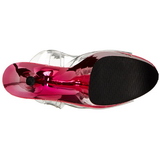 pink 20 cm FLAMINGO-808 krom platå høye hæler sko