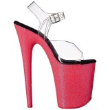 pink 20 cm FLAMINGO-808UVG neon platå høyhælte sandaler sko