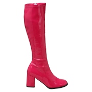 pink lakkstøvler 7,5 cm GOGO-300 høye hæler damestøvler til menn