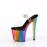regnbue plat 19 cm ENCHANT-708RC poledance sko