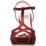 rød 11,5 cm retro vintage BETTIE-23 høye fest sandaler med hæl